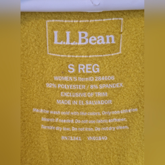 L.L. Bean Womens Long Sleeve Fleece Lined Zip Up Jacket Thumb Holes - Small - Picture 2 of 8